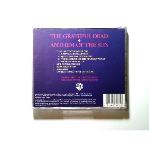 The Grateful Dead - Anthem Of The Sun CD - Warner Bros. Records Psychedelic Rock - Picture 3 of 3